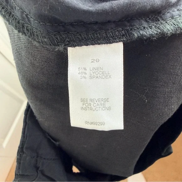 Evereve Black Cropped Ankle Pants Size 29 Stretch Tapered Workwear Chic - Picture 8 of 11